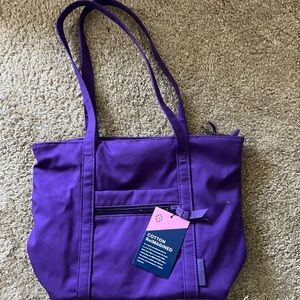 Brand new Vera Bradley tote with matching lanyard and wallet